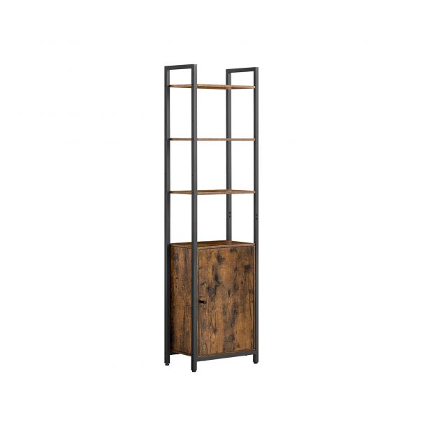 Raamaturiiul, 24 x 40 x 159,5 cm, vintage pruun-must