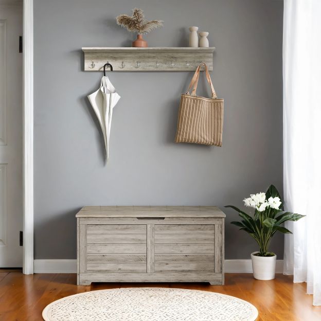 Kingapink, istmepink koos panipaigaga, istumiskast 2 turvahingega, hoiukapp, 40 x 100 x 46 cm, esik, magamistuba, pilvevalge