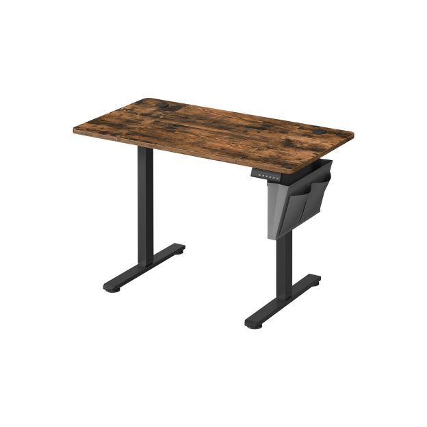 Elektriliselt reguleeritava kõrgusega kirjutuslaud 60 x 110 x (72-120) cm vintage pruun