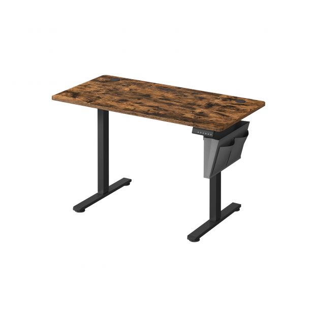 Elektriliselt reguleeritava kõrgusega kirjutuslaud 60 x 120 x (72-120) cm, vintage pruun