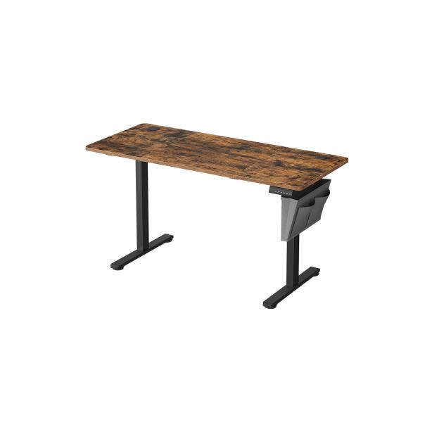 Elektriliselt reguleeritava kõrgusega kirjutuslaud 60 x 140 x (72-120) cm, vintage pruun