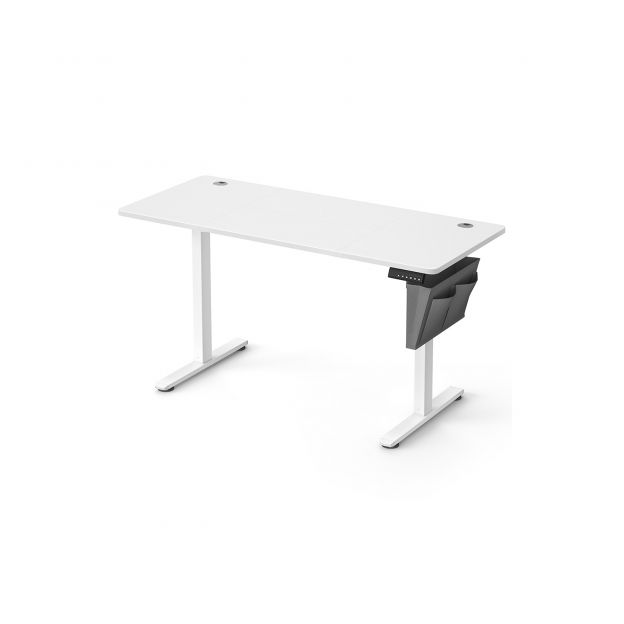 Elektriliselt reguleeritava kõrgusega kirjutuslaud 60 x 140 x (72-120) cm, valge