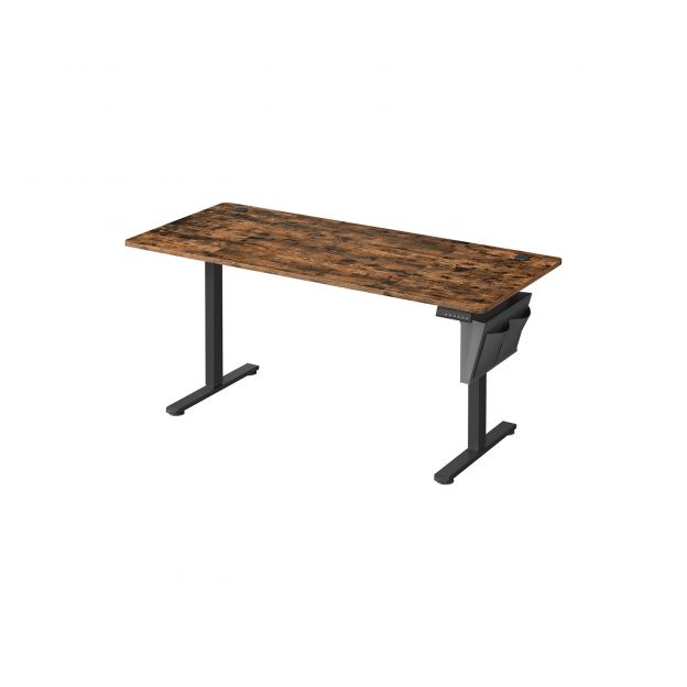 Elektriliselt reguleeritava kõrgusega kirjutuslaud 70 x 160 x (72-120) cm, vintage pruun