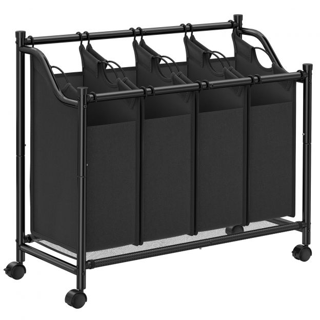 Pesusorteerija 4 kambrit 140L must