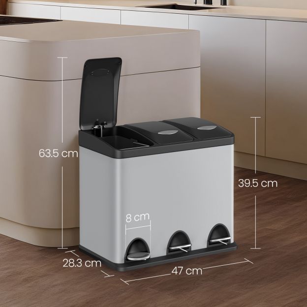 Köögiprügikast, 3 x 8 L, väike maht