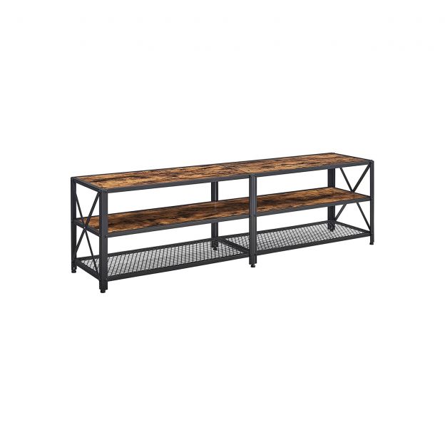 TV-alus 3 tasapinnaga, 178 x 39 x 52 cm, vintagepruun/must
