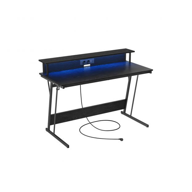 Kirjutuslaud monitorialusega 55 x 135 x 76 cm eebenimust.
