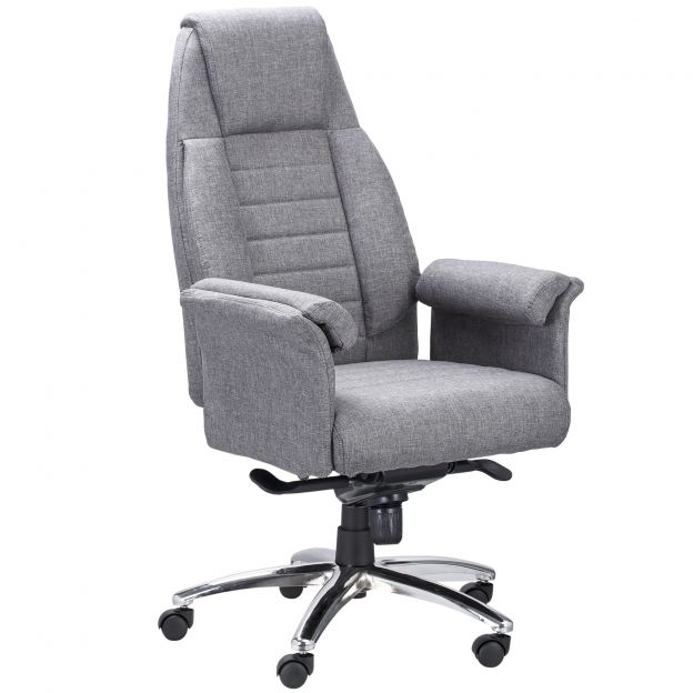 Vinsetto bürootool pöörlev tool ergonoomiline käetugedega ja kõrguse reguleerimisega, helehall kunstlina 68x72x120-126cm kontorisse ja kodukontorisse.