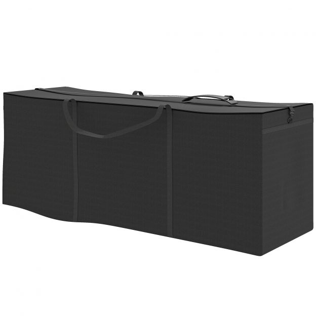 Aiapadja hoiukott, kattekott, kaitsekate kandesangaga tõmblukk, veekindel UV-kindel 600D Oxford, padjakatete jõulupuude jaoks 200x60x75 cm, must