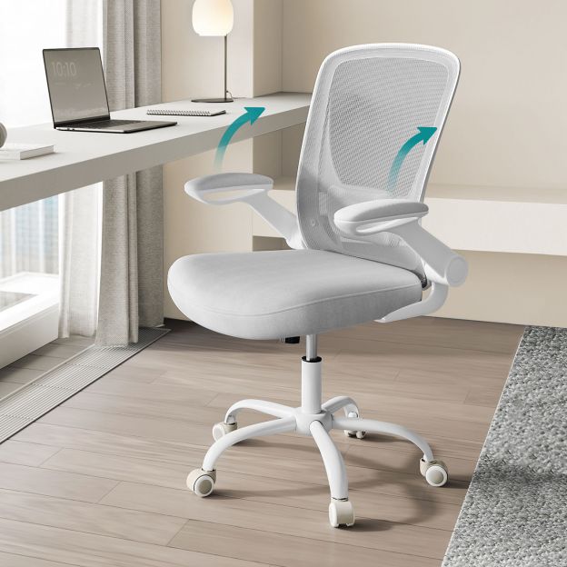 Ergonoomiline kontoritool võrguga ja 53 cm suurune istepind helehall