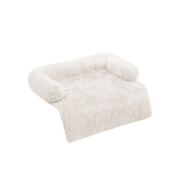 Koera voodi XL soe ja hubane 110 x 95 x 18 cm pilvevalge