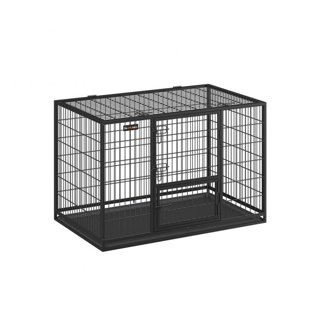 Lemmiklooma puur, 107 x 70 x 74,9 cm, suurtele ja keskmistele koertele, turvaline, 2 eemaldatavat uks, lihtne puhastada