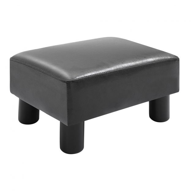 Chesterfield Hocker istmepink kunstnahast must 40x30x24cm stiilne & mugav elutuppa & koridori.