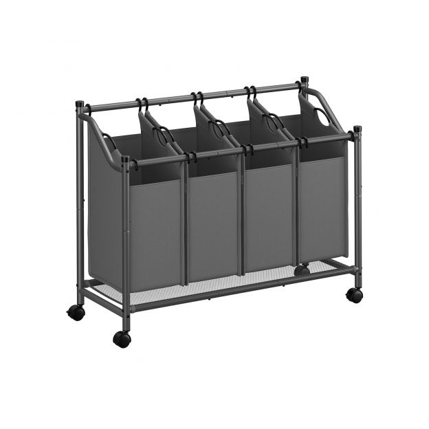 Ratastega pesukorv 4 x 45 L kiltkivihall