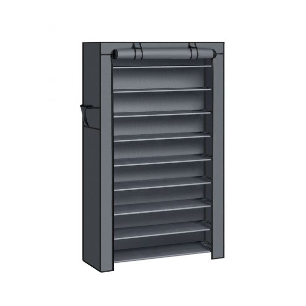 Jalanõuderiiul kangast koos kattega 88 cm, hall
