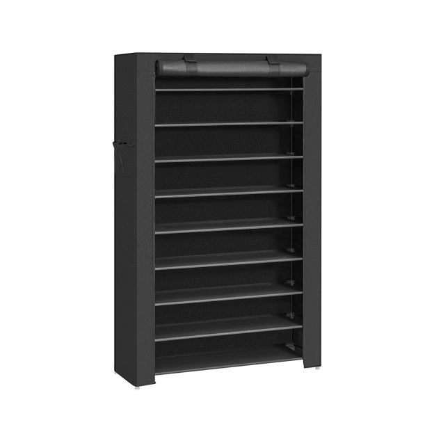 Jalanõuderiiul kangast kattega 88 cm, must