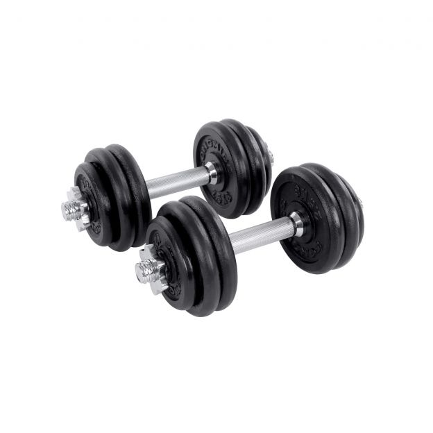 Hantlikomplekt 30kg reguleeritav, must