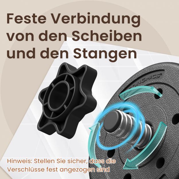 2-ühes hantlid, hantlikomplekt ühendusterastoruga, 2 x 15 kg, tindimust