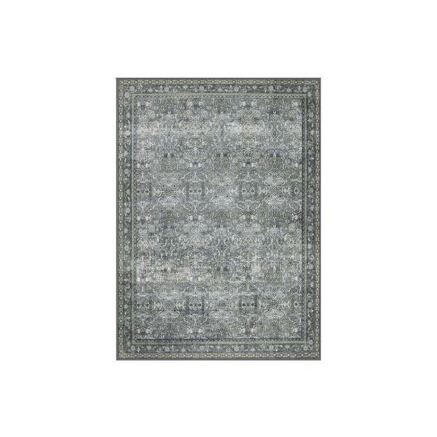 Vaip, 160 x 230 cm, elutoa vaip, vintage-stiil, libisemiskindel vaip, kohev, kaunistus, elutuppa, magamistuppa, masinpestav, kiltkivihall TAR129G01