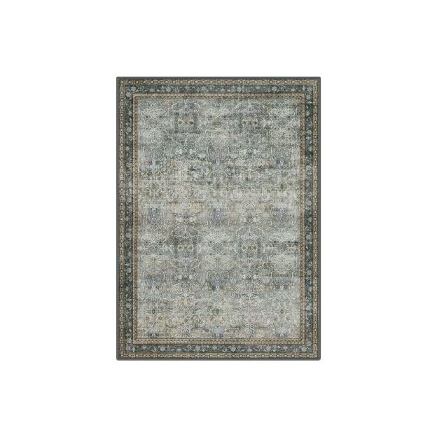 Vaip, 160 x 230 cm, elutoa vaip, vintage-stiil, libisemiskindel vaip, kohev, kaunistus, elutuppa, magamistuppa, masinpestav, kiltkivihall TAR129G01