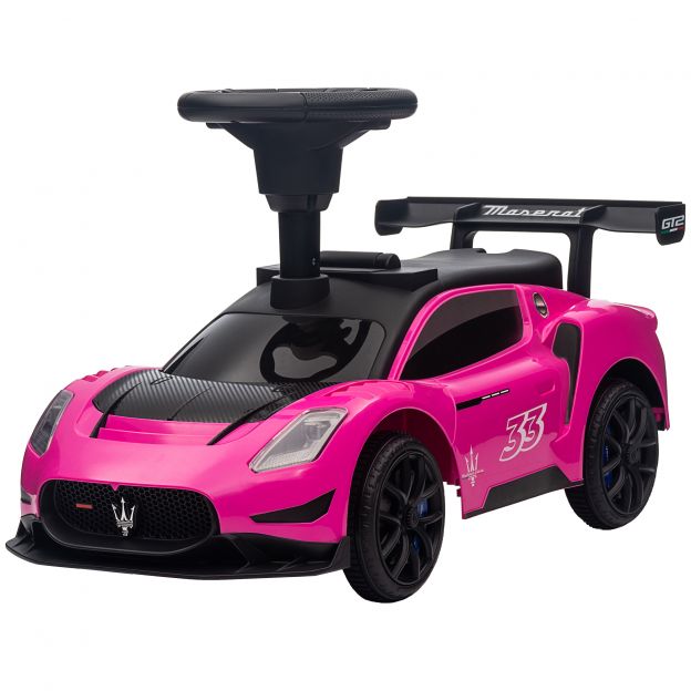 AIYAPLAY lükatav auto, Bobby Car panipaigaga, signaali ja muusikaga, lükatav sõiduk 1,5-5 aastastele lastele Roosa 65 x 29 x 37 cm