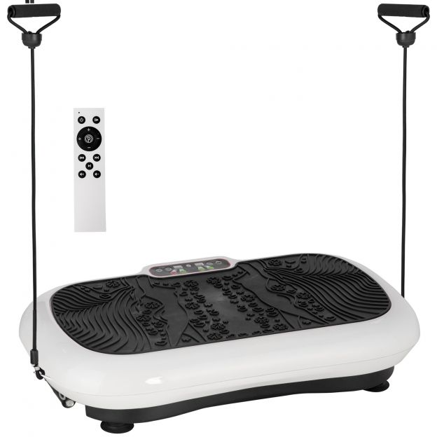 Vibratsiooniplaat treeningseade 2 treeningkummiga, 99 vibratsioonitaset kuni 120 kg, tõhusaks kogu keha treeninguks 200W.de