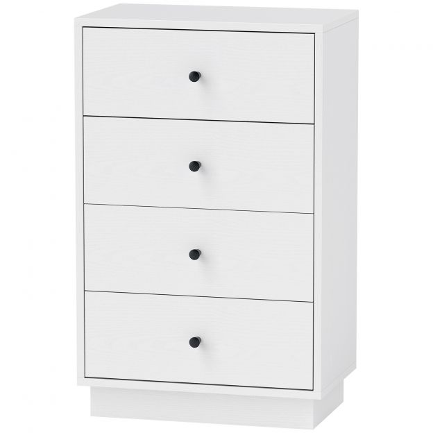 Kummut kummut 4 sahtliga kapp puitlaastmaterjalist hoiukapp kaasaegses stiilis sahtlikapp kummutikapp elutuppa magamistuppa koridori 47 x 29 x 75 cm valge