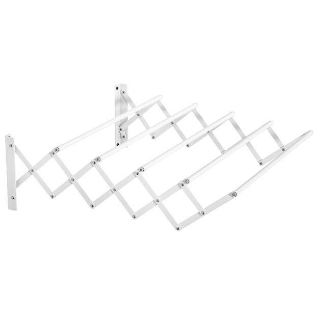 Seinakuivati 57,5 cm ruumisäästlik pesukuivatusrest siseruumidesse ja õue metallist valge 63,5 x 60 x 20 cm.de