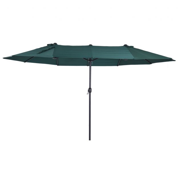 doppler rõduvari, 460 x 270 x 241 cm, Ø2,7 m, ristjalg, kaal, käsivänt, kõrge stabiilsus, polüester, ABS, tumeroheline