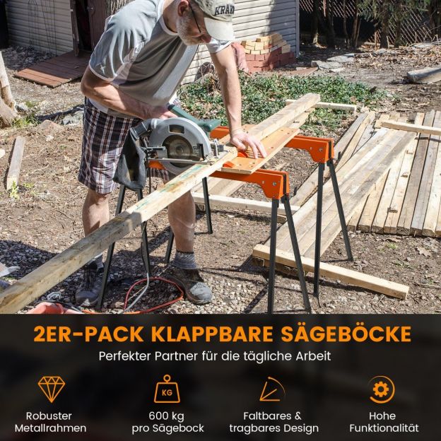 2-tk kokkupandavad saepukid kompaktne elektritööriista alusepakett oranž