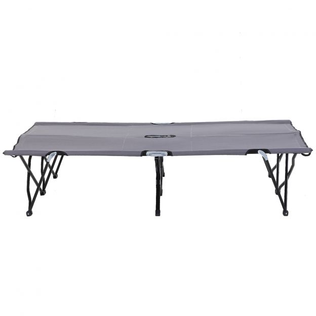 Kokkupandav telkimisvoodi 2 inimesele, kokkupandav välivoodi kandekotiga, kandevõime kuni 136 kg, teras Oxford hall 193 x 125 x 40 cm