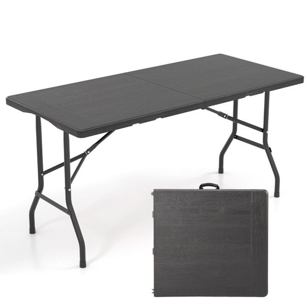 Kokkupandav matkalaud HDPE-laudplaadi ja kandesangaga aialaud kokkupandav laud 152 x 70 cm