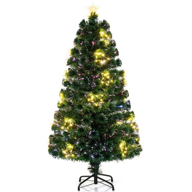150 cm klaaskiust valgustusega kunstkuusk