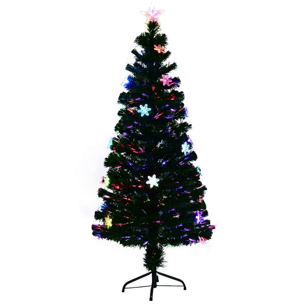 LED-jõulupuu 90/120/150/180 cm kunstlik jõulupuu klaaskiust värvimuutjaga roheline-180 cm