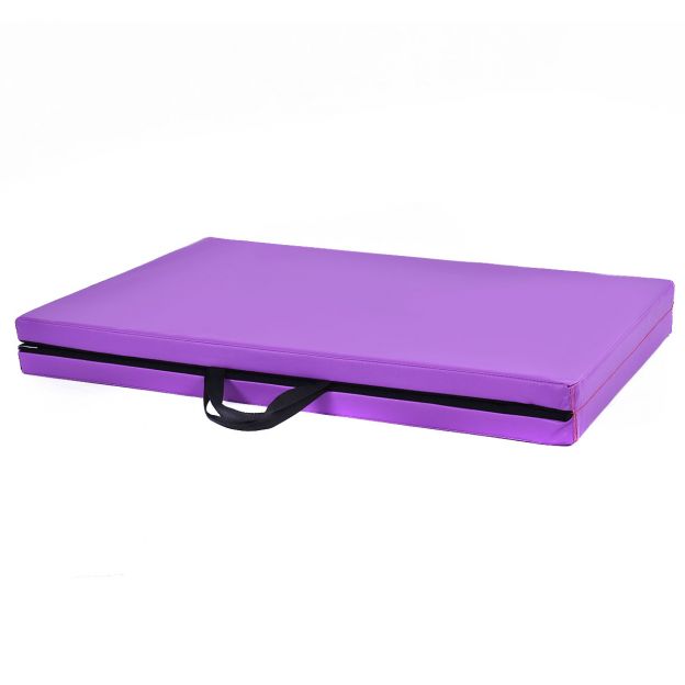 Pehme murujoonematt võimlemismatt joogamatt kokkupandav matt spordimatt 180x60x4 cm – lilla