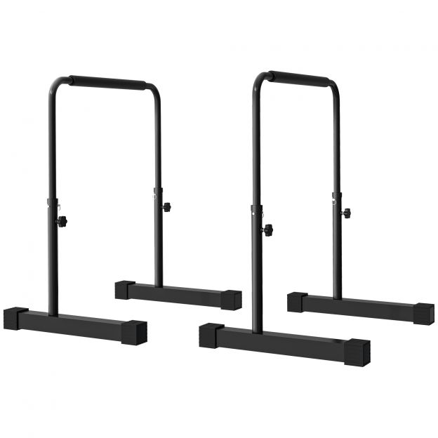 Dip Barren Bars 2-osaline komplekt libisemiskindel dipijaam 80-100 cm kõrguse reguleeritav fitness paralleelid lihastreeninguks ja jõutreeninguks teras must