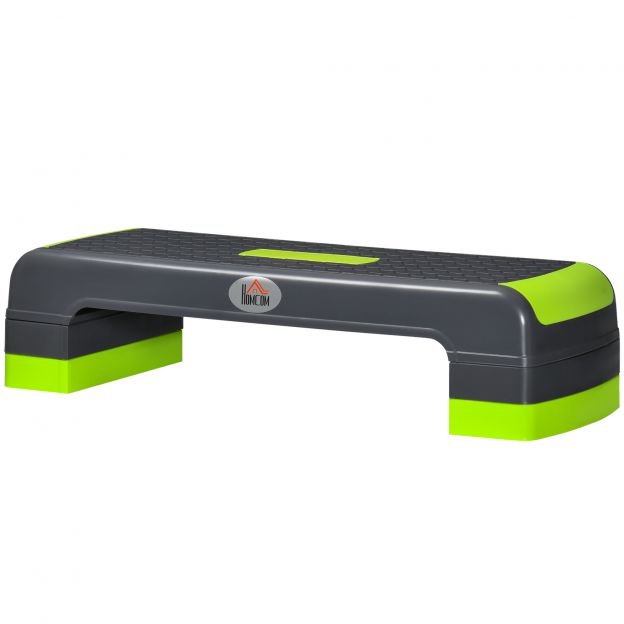 Aerobic-stepper kõrguse reguleerimisega fitness astmelaud 10/15/20 cm siseruumides ja väljas kuni 150 kg kandevõimega 78 x 28 cm roheline tõhusaks treeninguks.