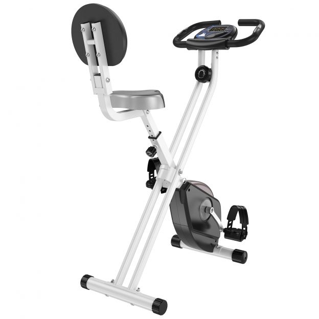 Kodune treeningratas F-Bike jalgrattatreener 8-astmelise magnettakistusega, kõrguse reguleerimisega, stabiilne terasraam, must-hall, 43x97x109 cm.