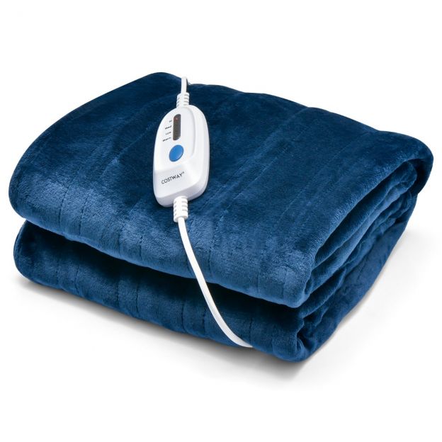 Soojendustekk Elektriline soojendustekk 4 soojendusastmega 130 x 180 cm sinine