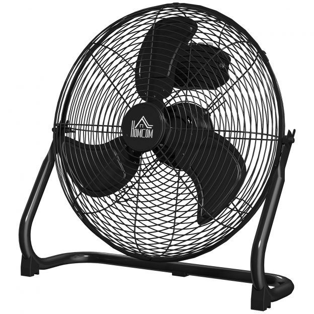 Lauaventilaator Elektriline ventilaator 4 kiirusastmega, 120° reguleeritava nurgaga kodu, kontori, magamistoa jaoks, must