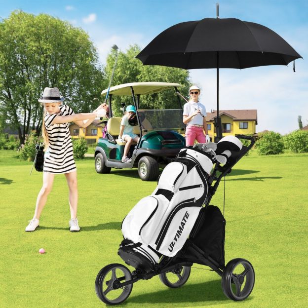 3-rattaline kokkupandav alumiiniumist hall golfikäru