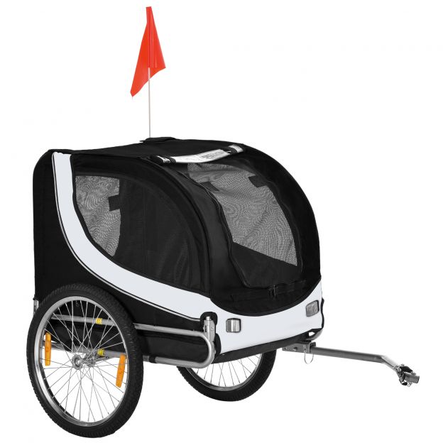 Koerhaagis Jalgrattahaagis Koeratransport Jalgratas Valge+Must 130x73x90cm