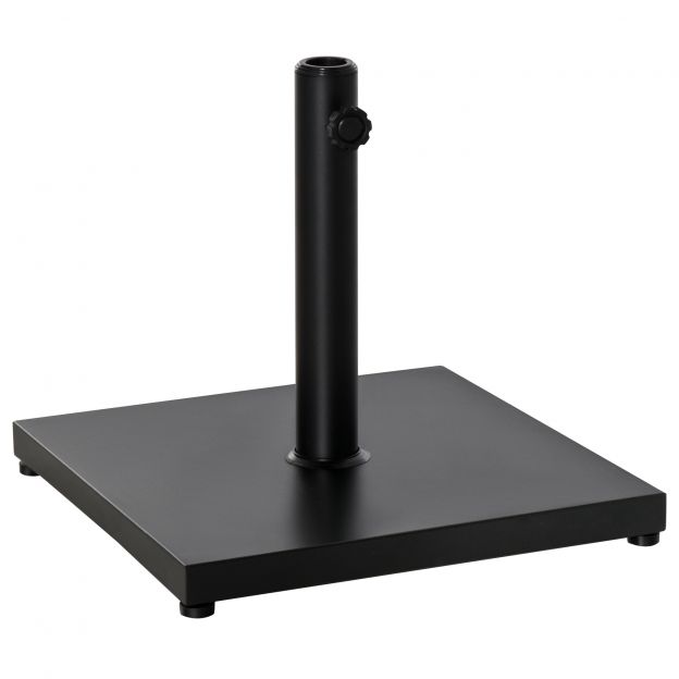 Päikesevarju alus Varjuhoidja Metall Must 45x45x39 cm Ø35/38/48 mm varjudele stabiilne ja vastupidav.