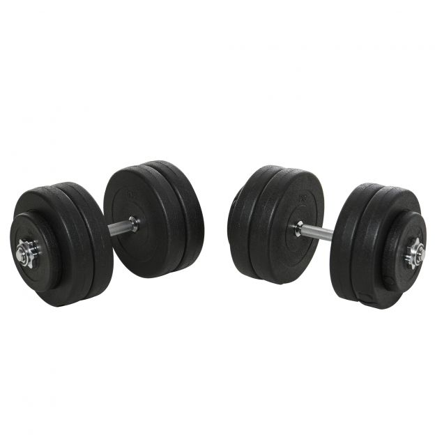 Hantlikomplekt 2 hantlit, 50 kg hantlikomplekt 2 hantlivarre, 12 raskuse ja 4 tähekujuline kinnitus, teras, must