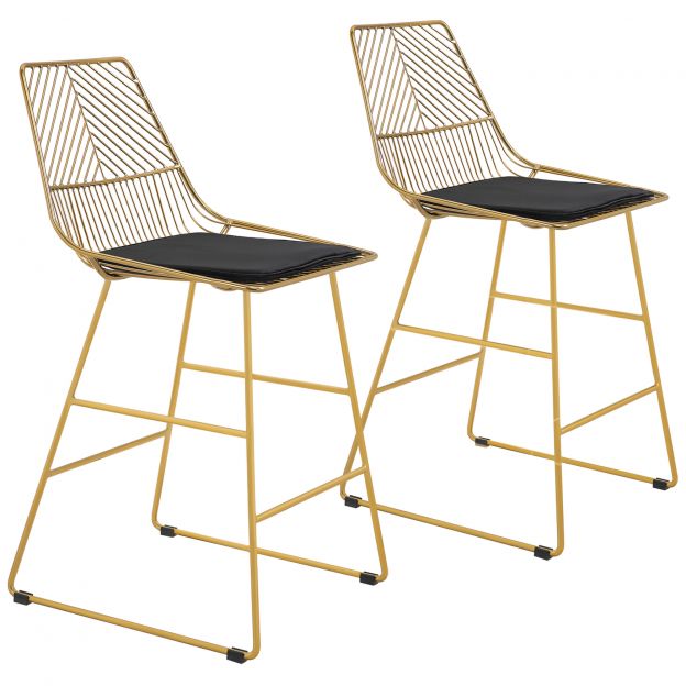 2-osaline baaripukkide komplekt jalatoega baaritool köögitool terasjalgadega elutuppa söögituppa kuldne 46x56x95cm.de