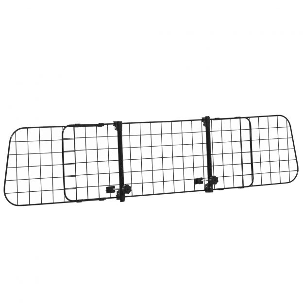 Universaalne reguleeritav koerakaitsevõre auto pagasiruumi eraldusvõre metall must (91-152) x 30 cm