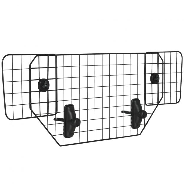 Universaalne koerakaitsevõre auto pagasiruumi reguleeritav eraldusvõre metall must (90-120)x40,5cm ohutuks reisimiseks koertega.
