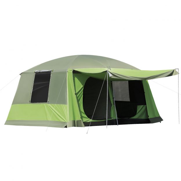 Telk kuppeltelk peretelk 4-8 inimesele 2 magamiskabiiniga, L405 x B305 x H225cm, ideaalne väliseiklusteks.