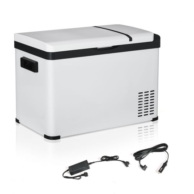 Auto külmkast 30L LCD-ekraaniga kompressoriga autokülmik elektriline paat matkaauto reisimine 12/24V DC ja 110-240V AC valge