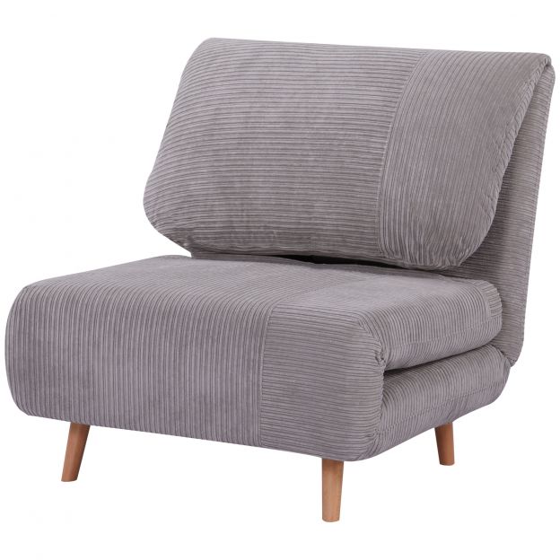 2-in-1 magamiskohaga diivan, magamistool, reguleeritav kokkupandav madrats, külalistevoodi, kokkupandav voodi, nöörimustriga magamistuppa, elutuppa, helehall| Aosom